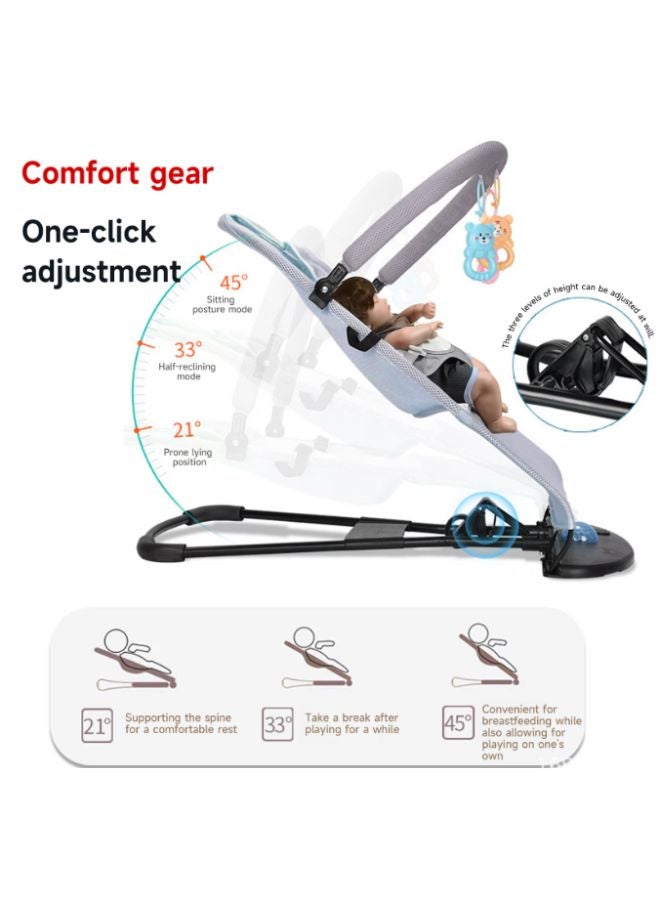 ماس كرسي هزاز للأطفال مع ألعاب معلّقة – مريح وآمن للنوم واللعب - Image 5